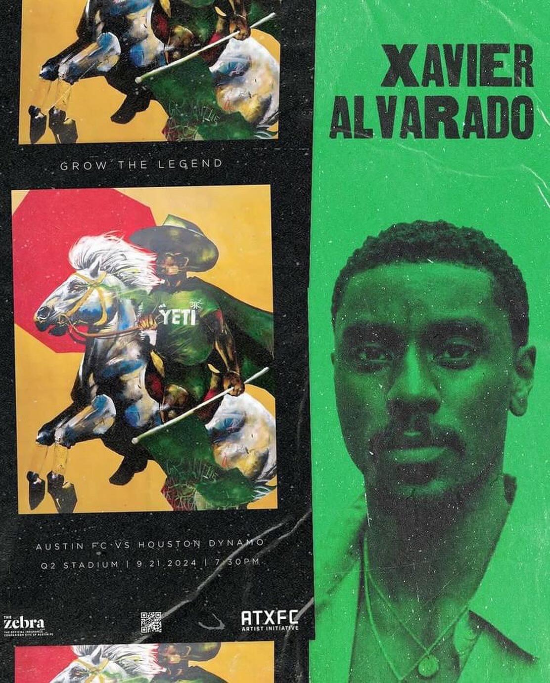 Xavier Alvarado — ATX FC artist initiative poster, Grow the Legend